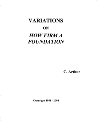 Book cover for Variations on How Firm a Foundation