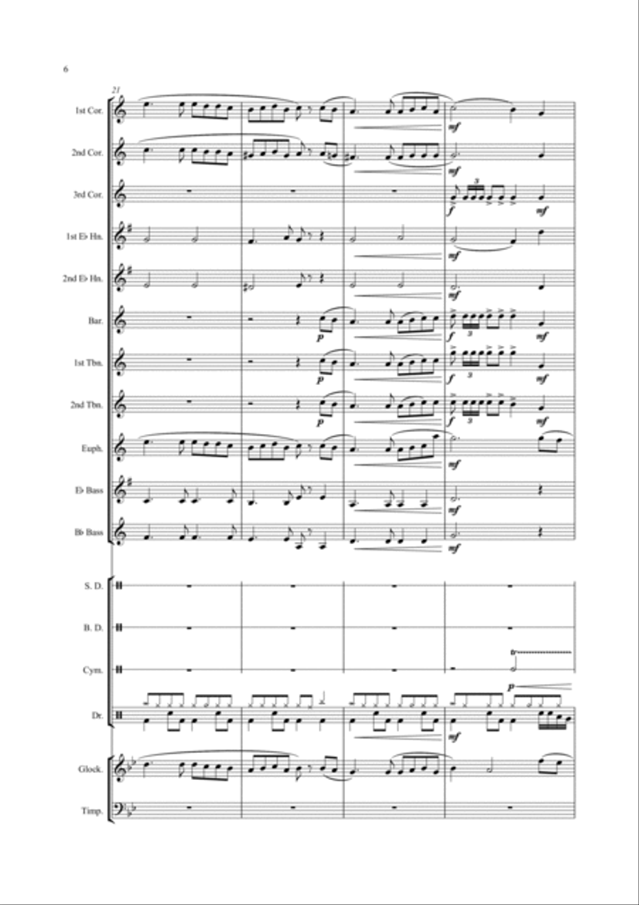 Sunset Di Sorake Sunset Di Sorake Brass Band scores gallery preview page 6