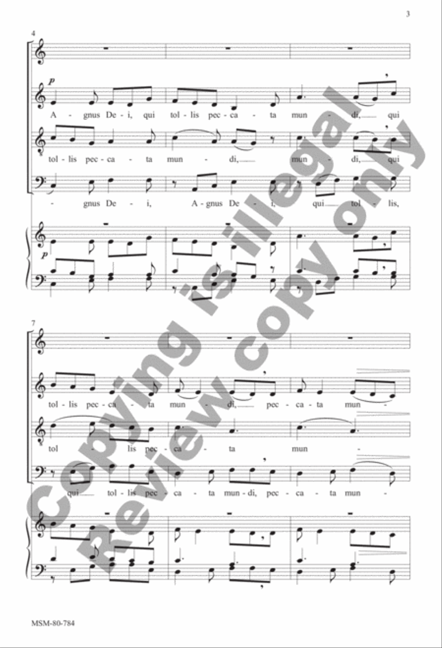 Agnus Dei Agnus Dei 4-Part scores gallery preview page 3