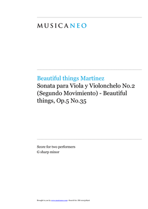 Sonata para Viola y Violonchelo No.2 (Segundo movimiento)-Beautiful things Op.5 No.35