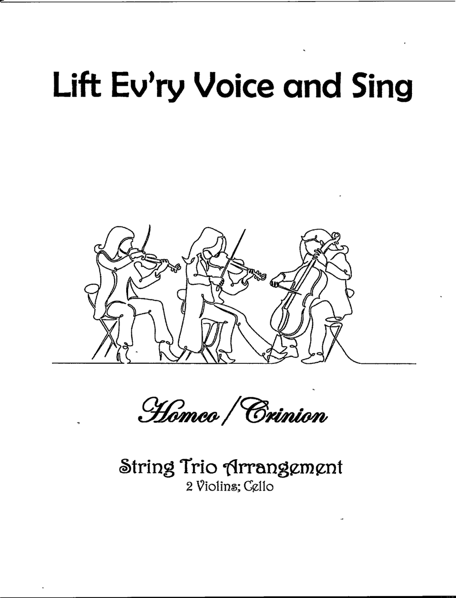 Lift Ev'ry Voice and Sing String Trio scores gallery preview page 1