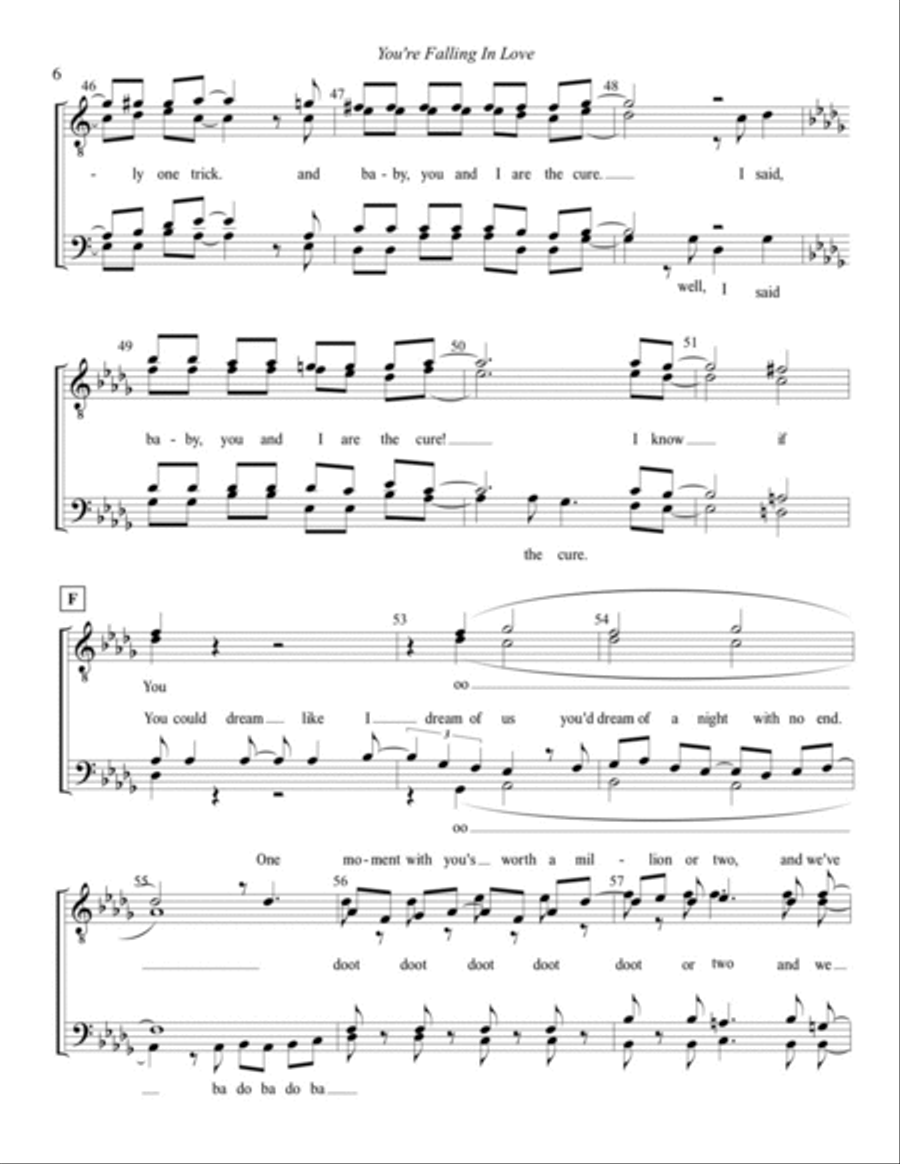 You’re Falling In Love TTBB scores gallery preview page 5