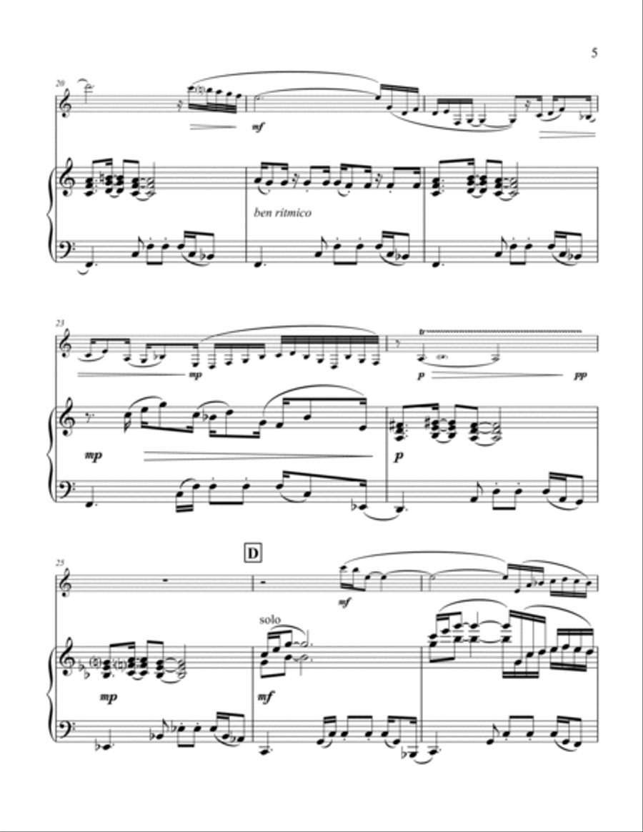 Mood Mosaic for Clarinet and Piano Chamber Music scores gallery preview page 5