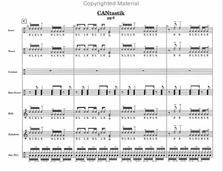 CANtastik Percussion Ensemble scores gallery preview page 6