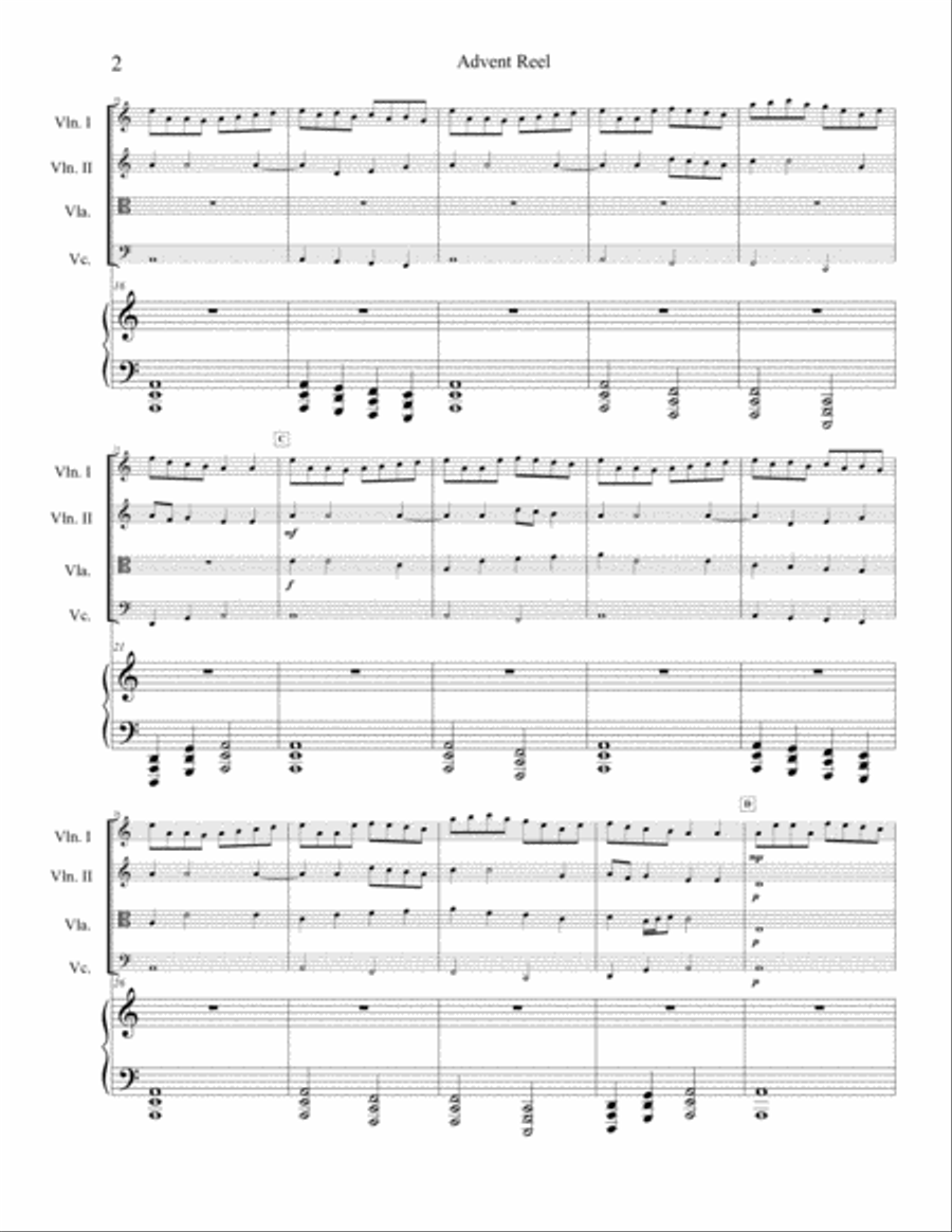 Advent Reel Advent Reel Piano Quintet scores gallery preview page 2