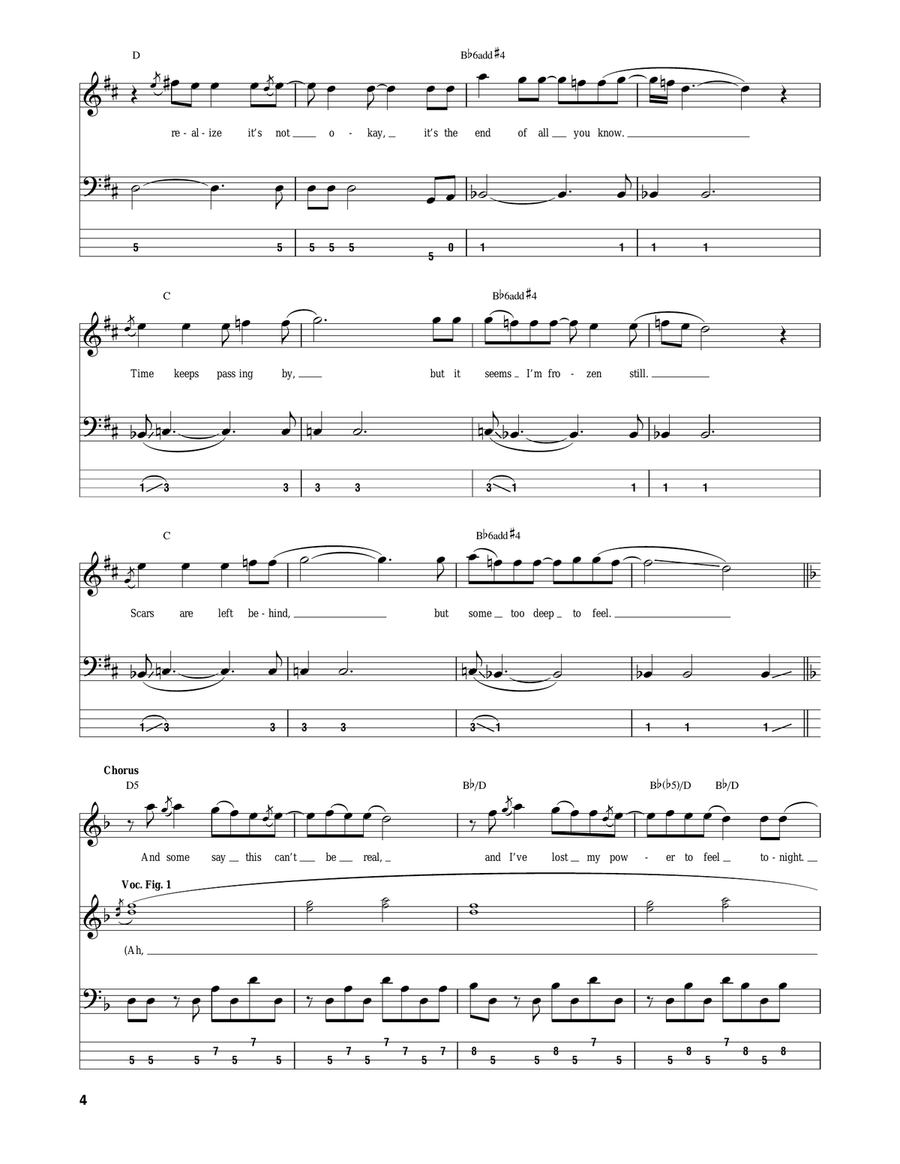 Victim Bass Guitar Tablature scores gallery preview page 4