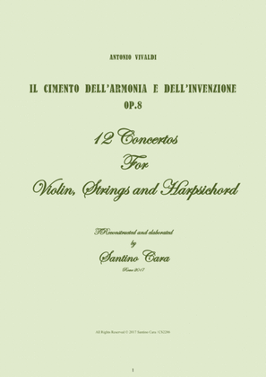 Vivaldi - Il Cimento dell'Armonia e dell'Invenzione Op.8 - 12 Concertos for Violin, strings and Harp