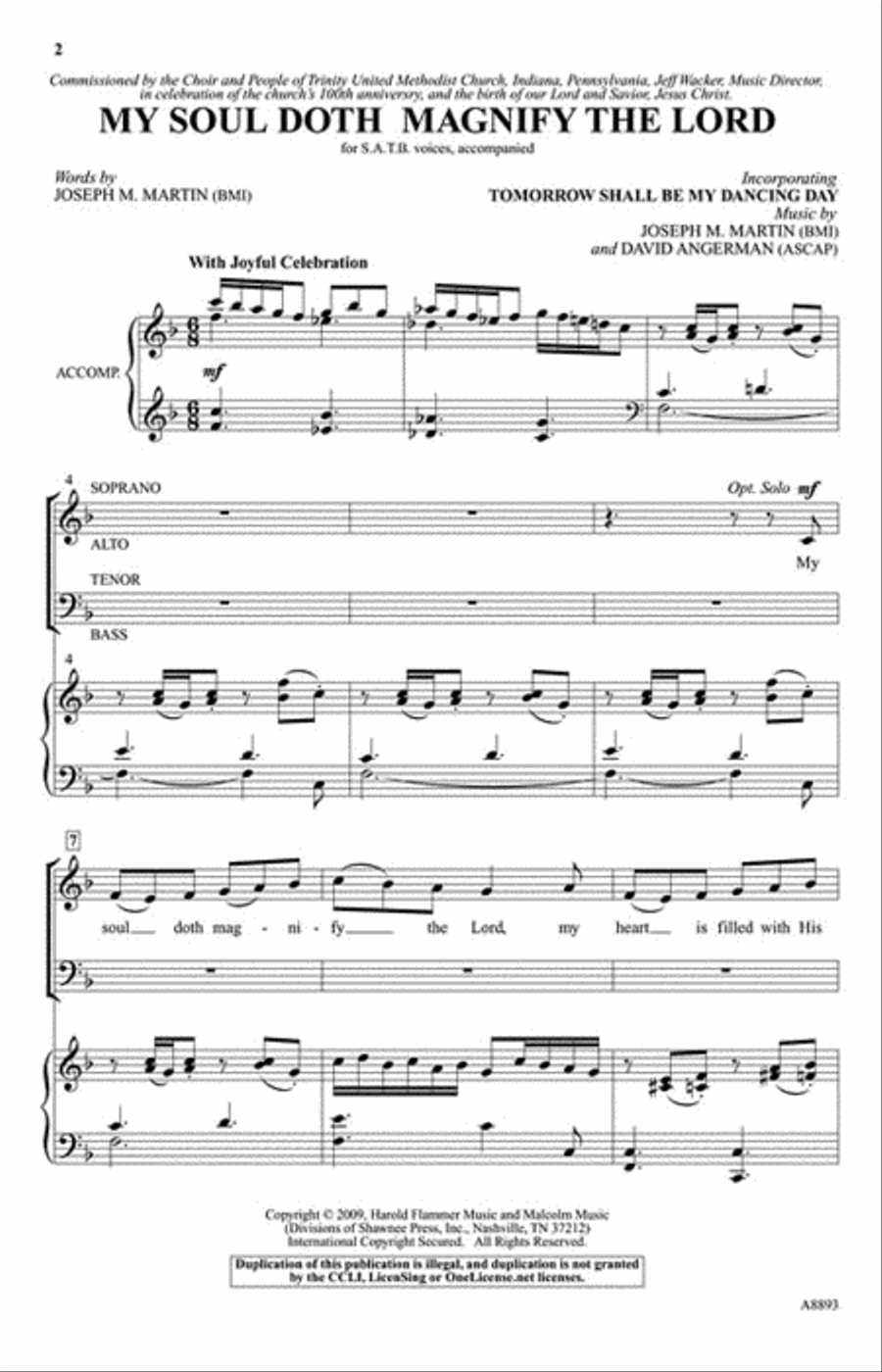 My Soul Doth Magnify the Lord 4-Part scores gallery preview page 2