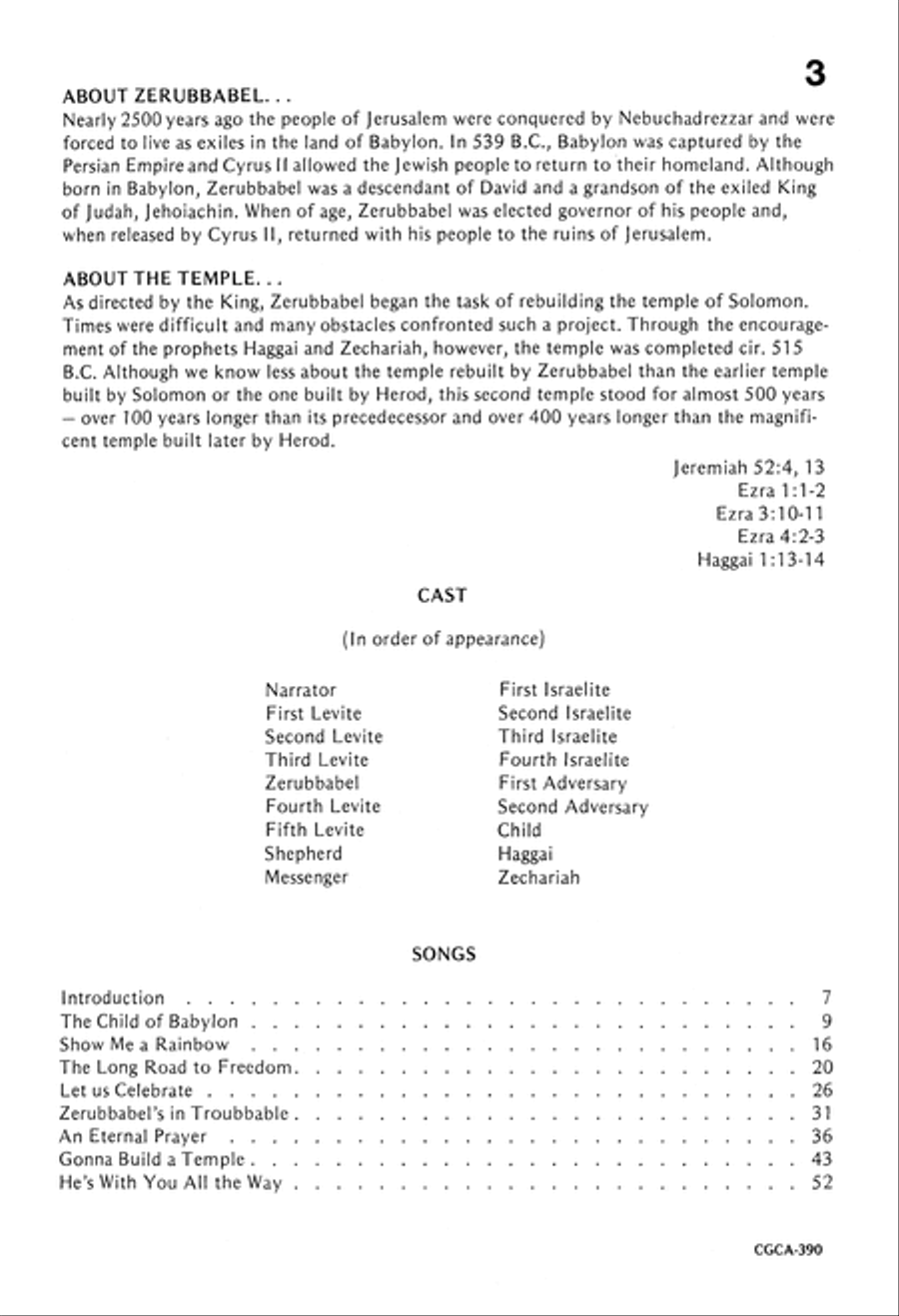 The Troubbable of Zerubbabel Unison Choir scores gallery preview page 5