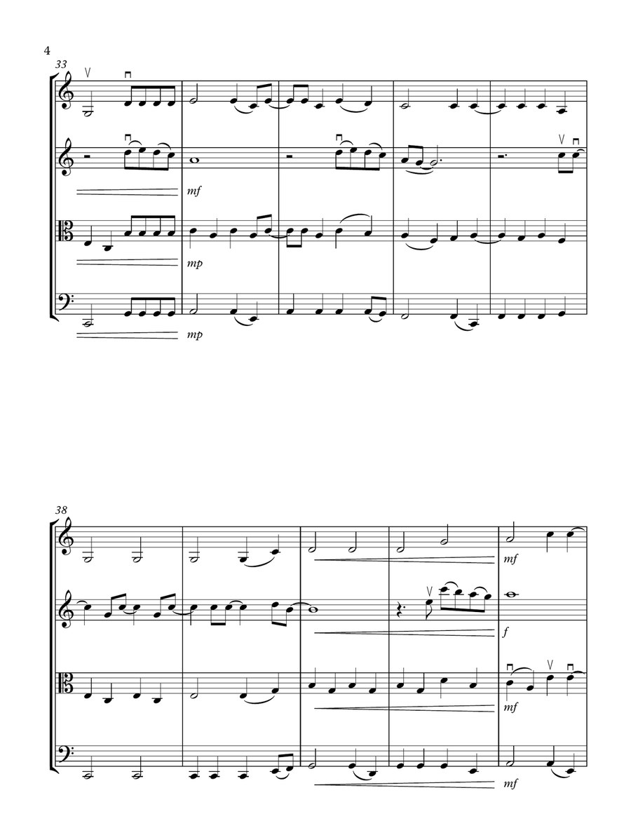 Always Remember Us This Way String Quartet scores gallery preview page 4