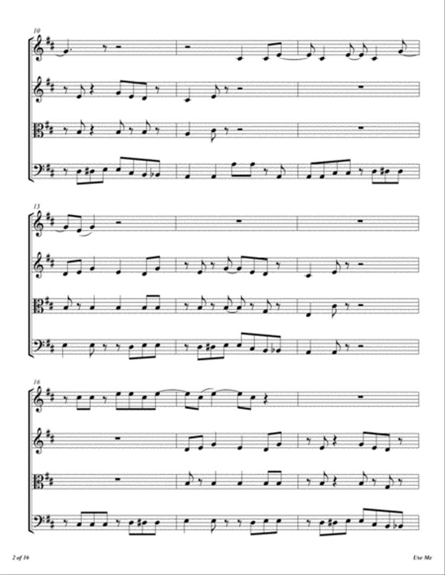 Use Me String Quartet scores gallery preview page 3