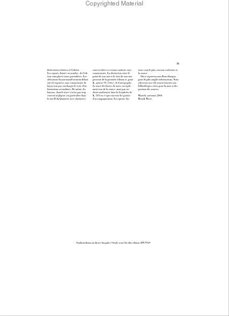 Clarinet Quintet A Major K581 and Fragment K.Anh. 91 (516c) Clarinet scores gallery preview page 8
