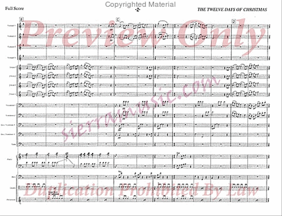 The Twelve Days Of Christmas Jazz Ensemble scores gallery preview page 3