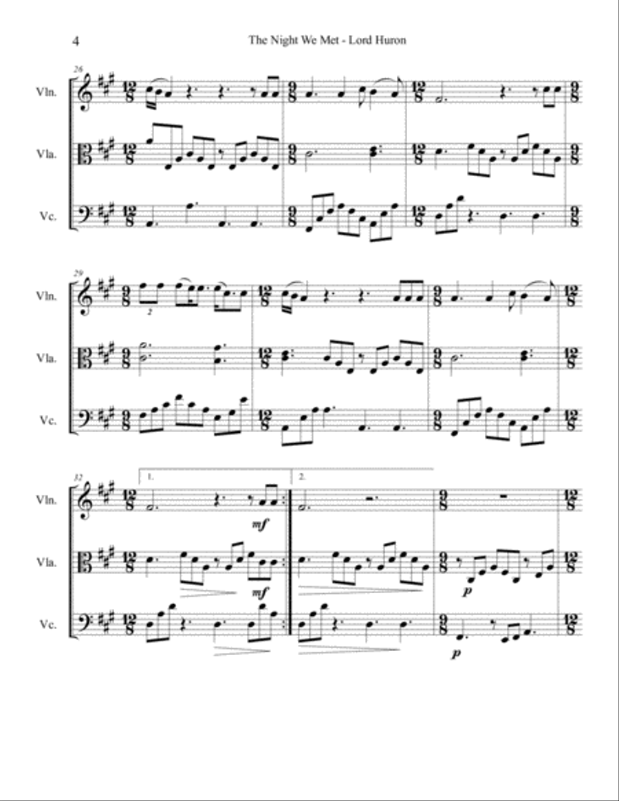 The Night We Met The Night We Met String Trio scores gallery preview page 4