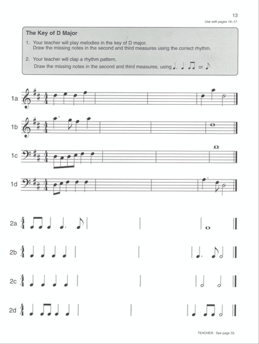 Alfred's Basic Piano Course Ear Training, Level 5 Piano Method scores gallery preview page 3