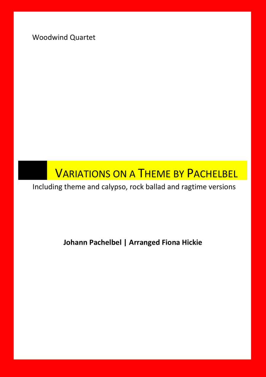 Variations on a Theme by Pachelbel Woodwind Quartet scores gallery preview page 1