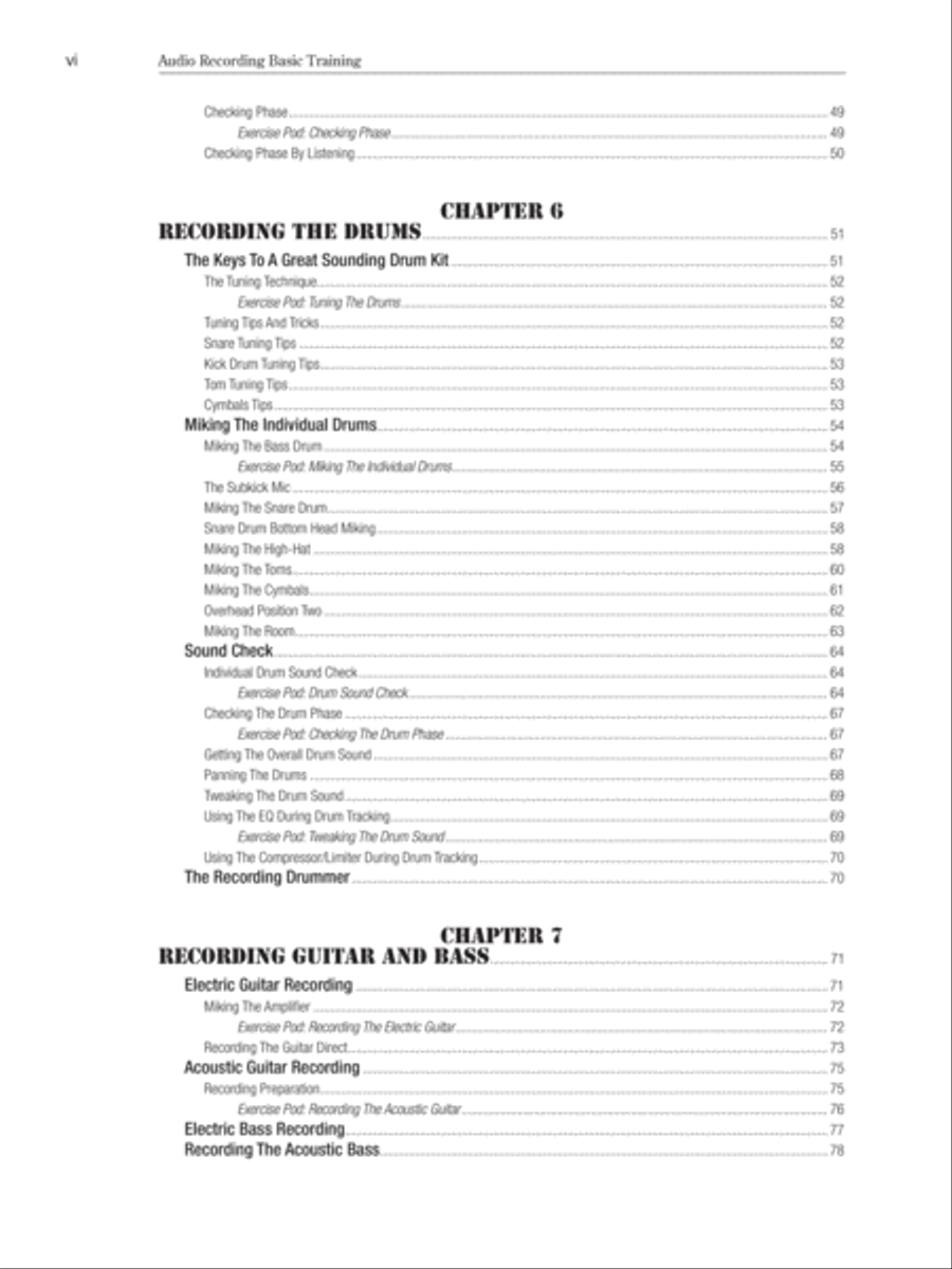 Audio Recording Boot Camp Textbook - Sheet Music page 16