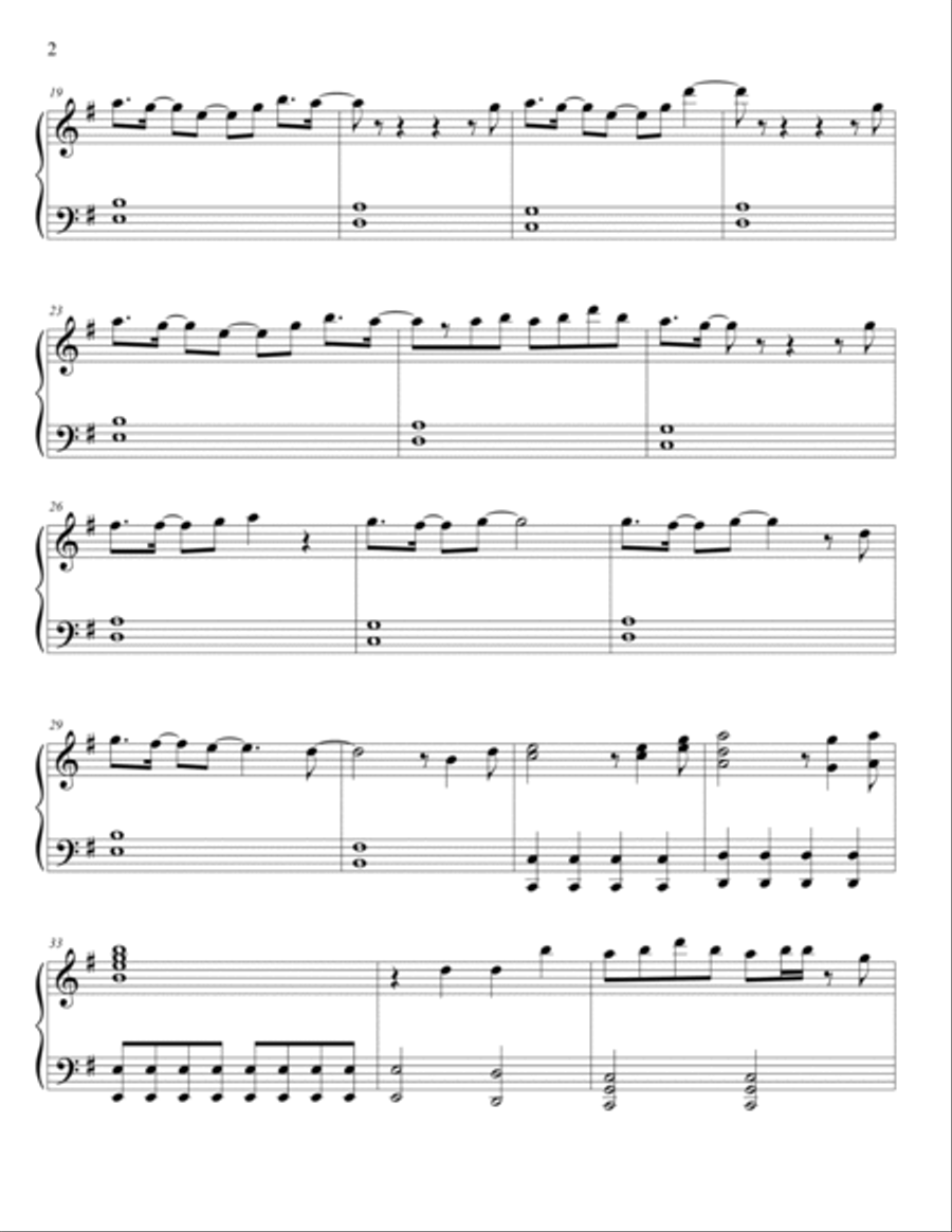 Gurenge-Demon Slayer-Easy Easy Piano scores gallery preview page 2