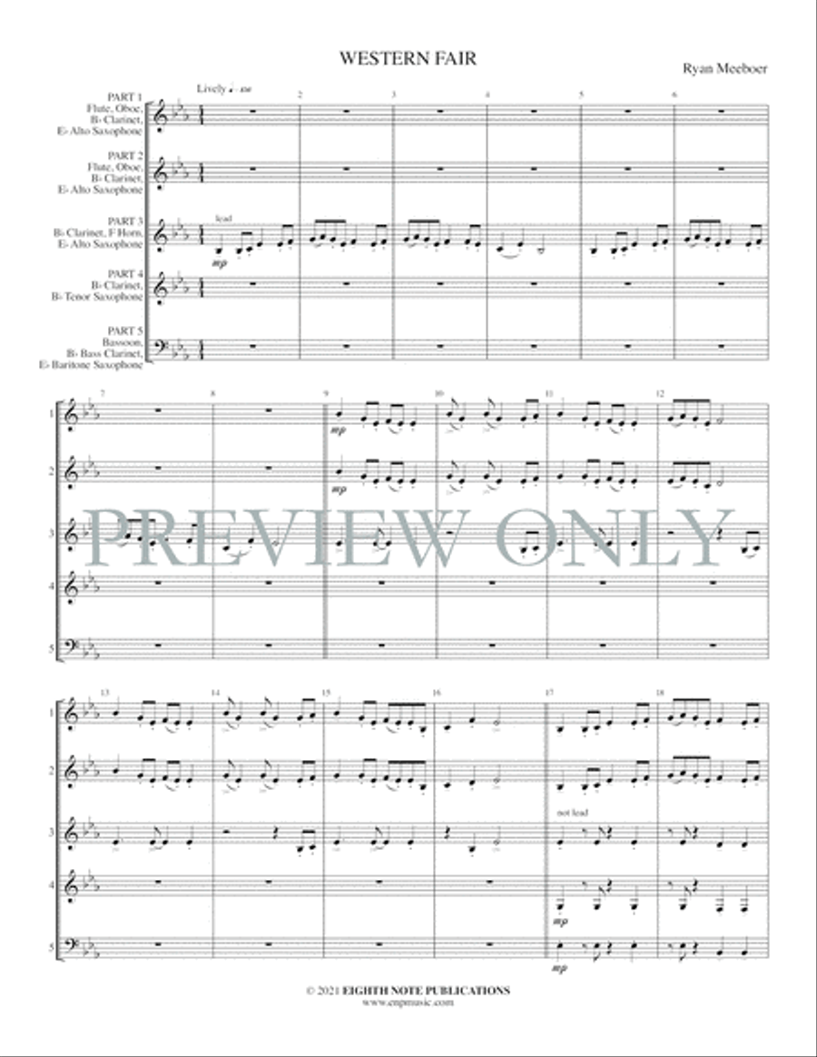 Western Fair Western Fair Woodwind Quartet scores gallery preview page 3