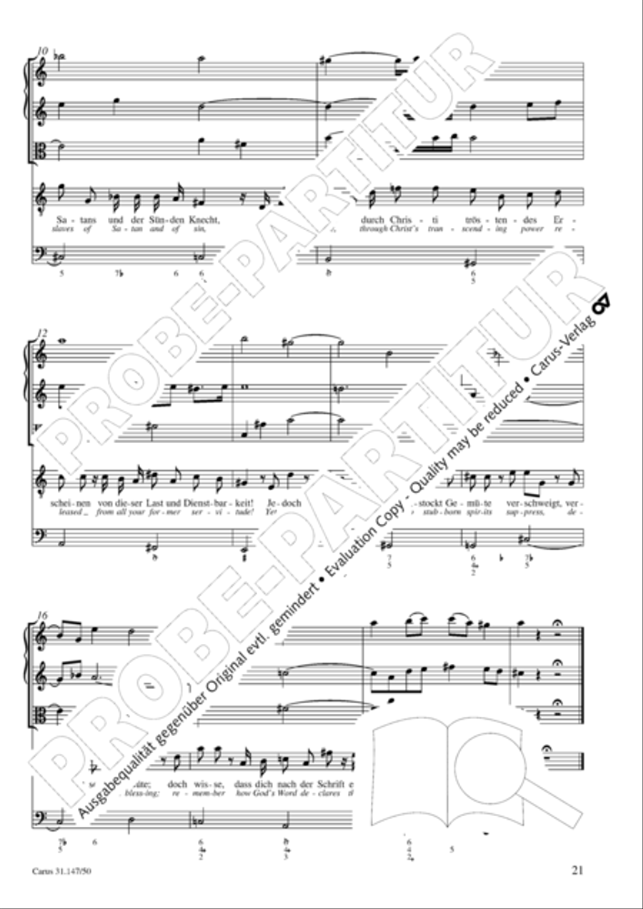 Heart and mouth and thought and action (Herz und Mund und Tat und Leben) (Herz und Mund und Tat und Leben) 4-Part scores gallery preview page 22