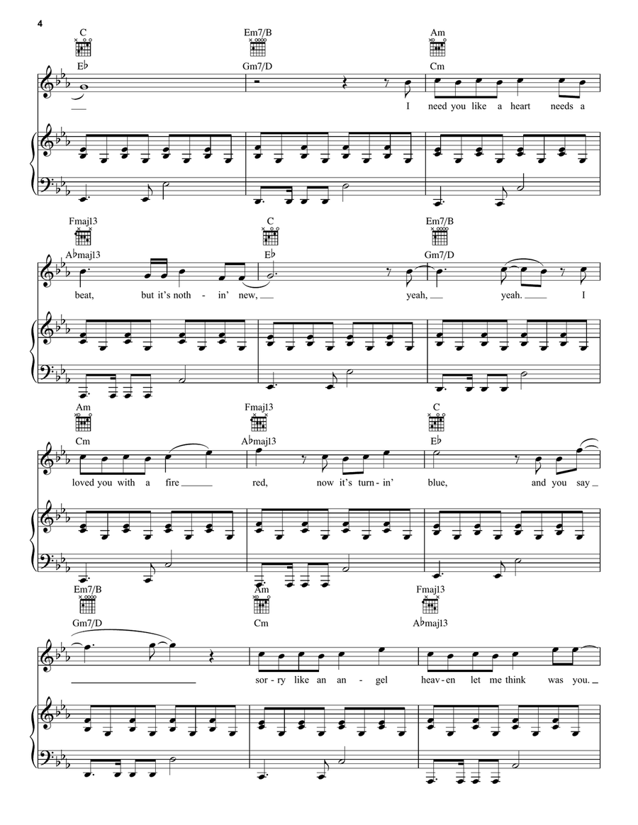 Apologize (feat. OneRepublic) Piano, Vocal scores gallery preview page 4