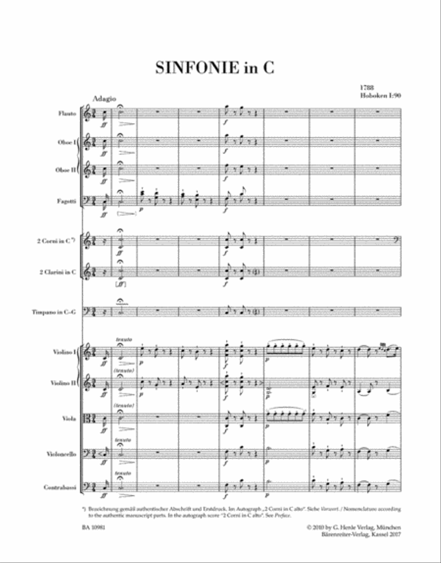 Symphony in C major Hob. I:90 Orchestra scores gallery preview page 2