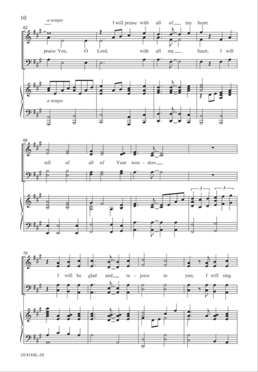 I Will Praise You I Will Praise You 4-Part scores gallery preview page 10