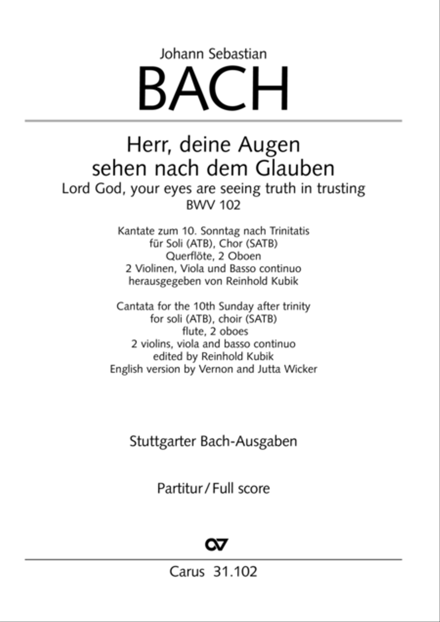Lord God, your eyes are seeing truth in trusting (Herr, deine Augen sehen nach dem Glauben) ATB scores gallery preview page 2