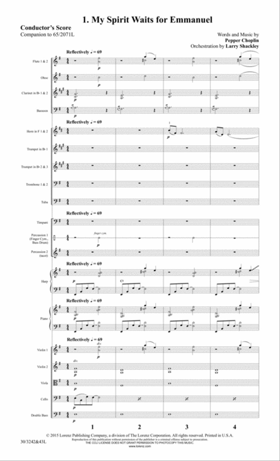 One Silent Night - Full Score Choir scores gallery preview page 3