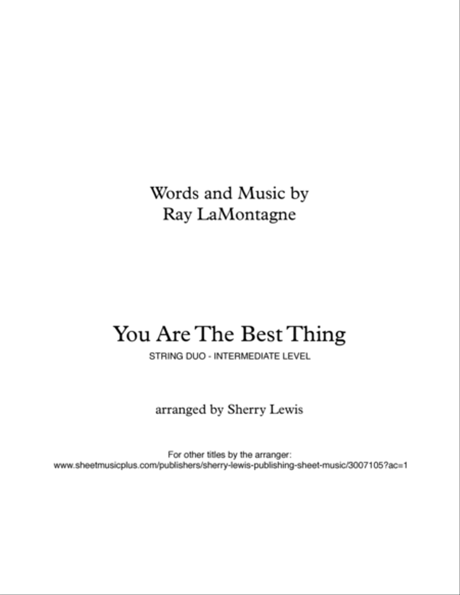 You Are The Best Thing String Duet scores gallery preview page 2