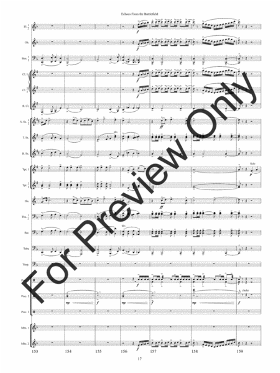 Echoes from the Battlefield (Score) Concert Band scores gallery preview page 20