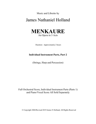 Menkaure, An Opera in Three Acts, Individual Instrument Parts (Strings, Harp, Percussion) Part 2