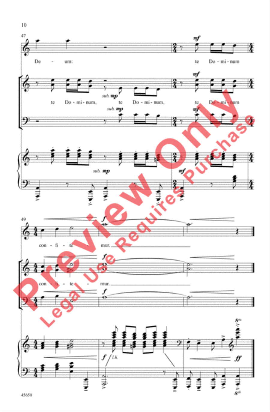 Te Deum 3-Part scores gallery preview page 10