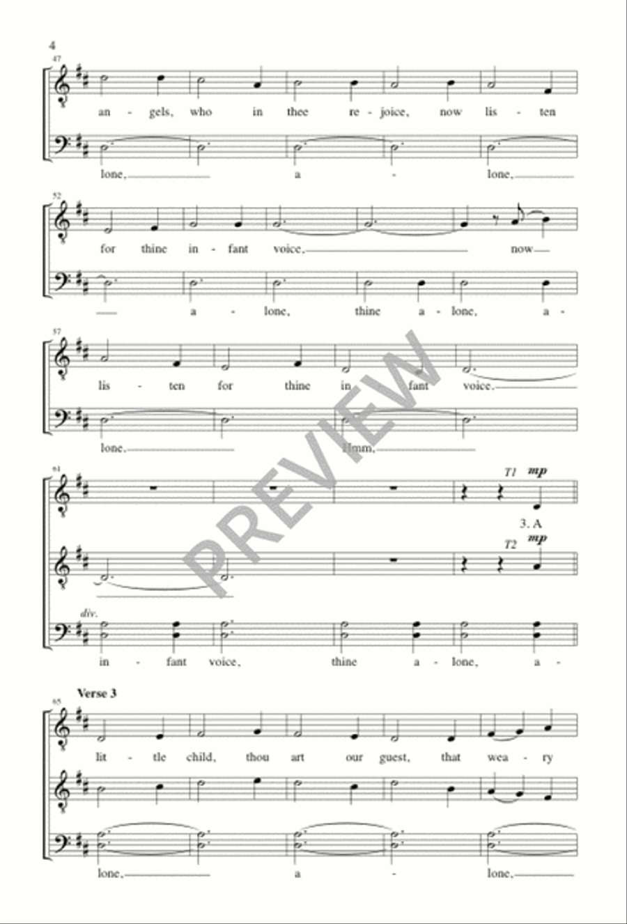 All Praise to Thee, Eternal Lord TTBB scores gallery preview page 4
