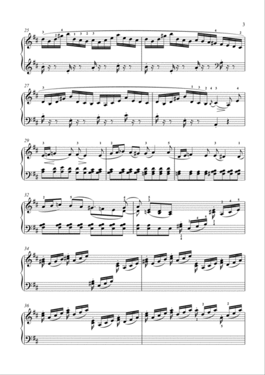 Scarlatti-Sonata in D-Major L.461 K.29(piano) Piano Solo scores gallery preview page 4