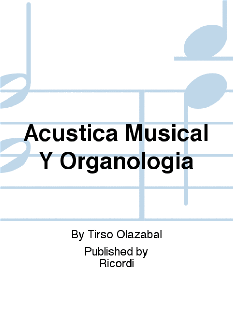 Acustica Musical Y Organologia