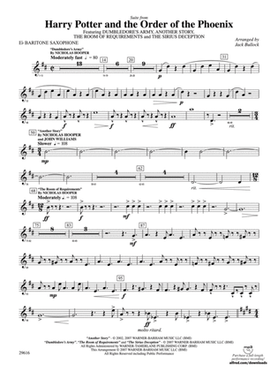 Harry Potter and the Order of the Phoenix, Suite from: E-flat Baritone Saxophone