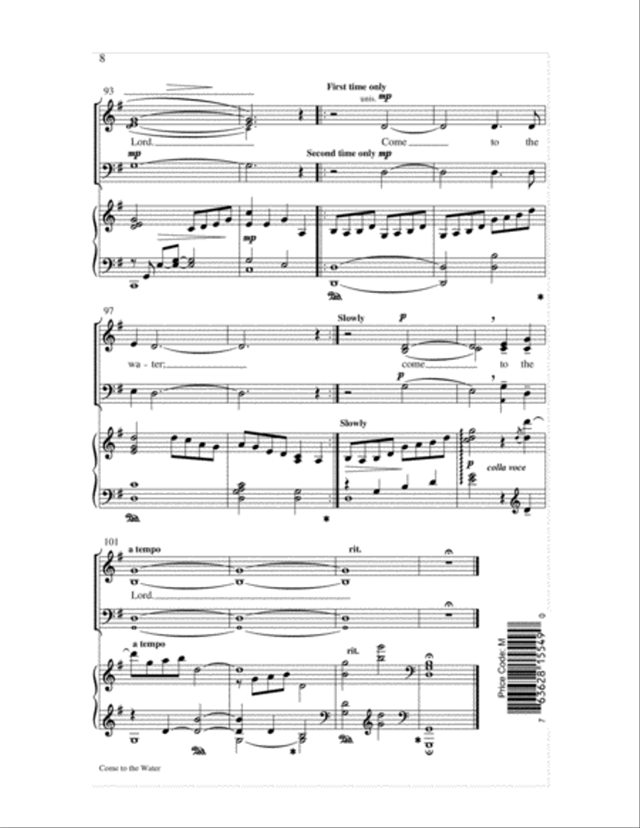 Come to the Water Come to the Water Choir scores gallery preview page 8