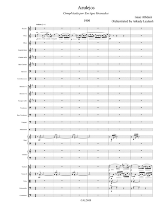 Albeniz/Leytush: "Azulejos", arranged for full orchestra