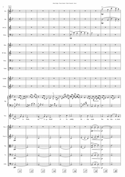 Silent Night / Stille Nacht (Full Orchestra+Solo Vocal, Score Only, Bb Major) image number null