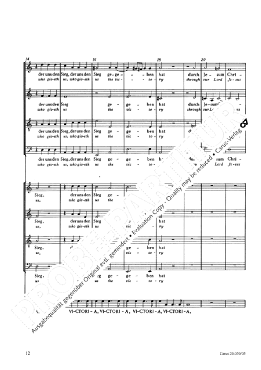 Account of the Resurrection of Jesus Christ (Historia der Auferstehung Jesu Christi) 4-Part scores gallery preview page 13