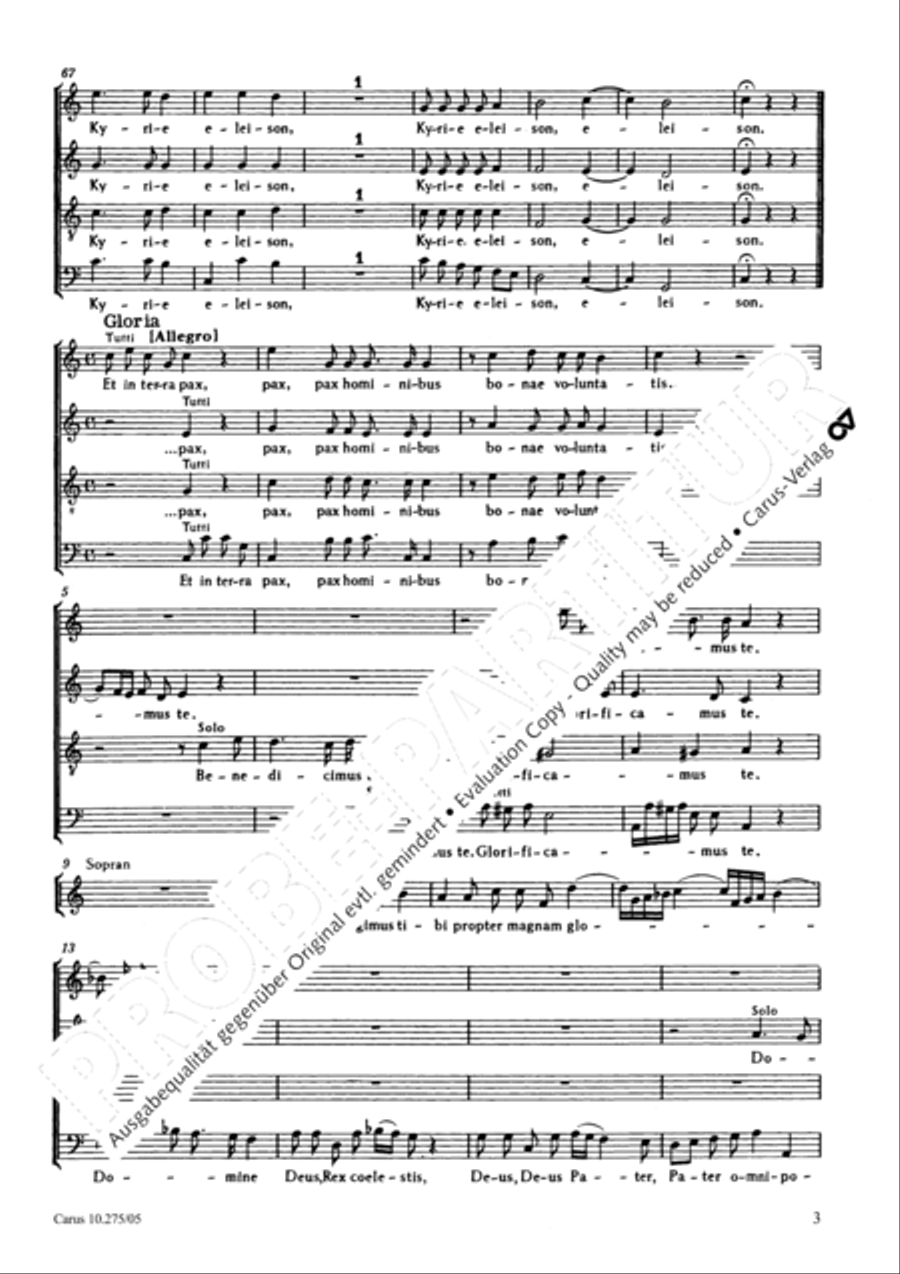 Mass in C Major 4-Part scores gallery preview page 4