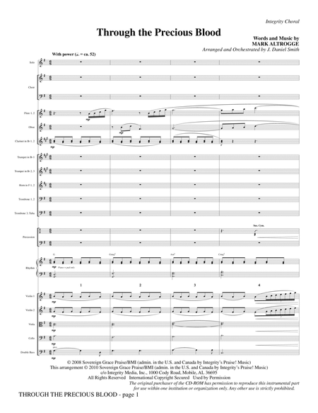 Through The Precious Blood - Full Score