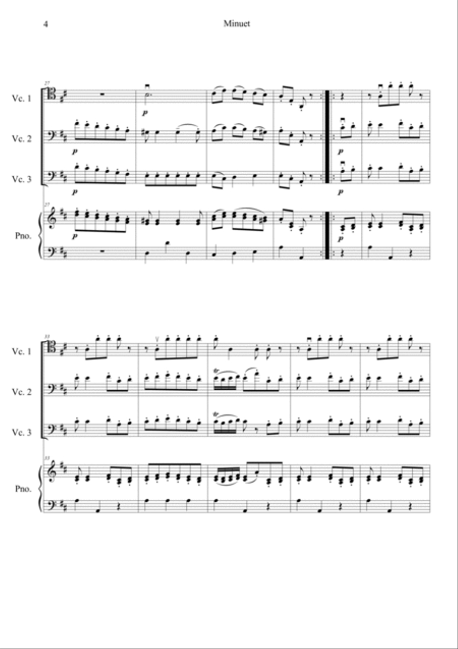 Minuet Piano Quartet scores gallery preview page 4