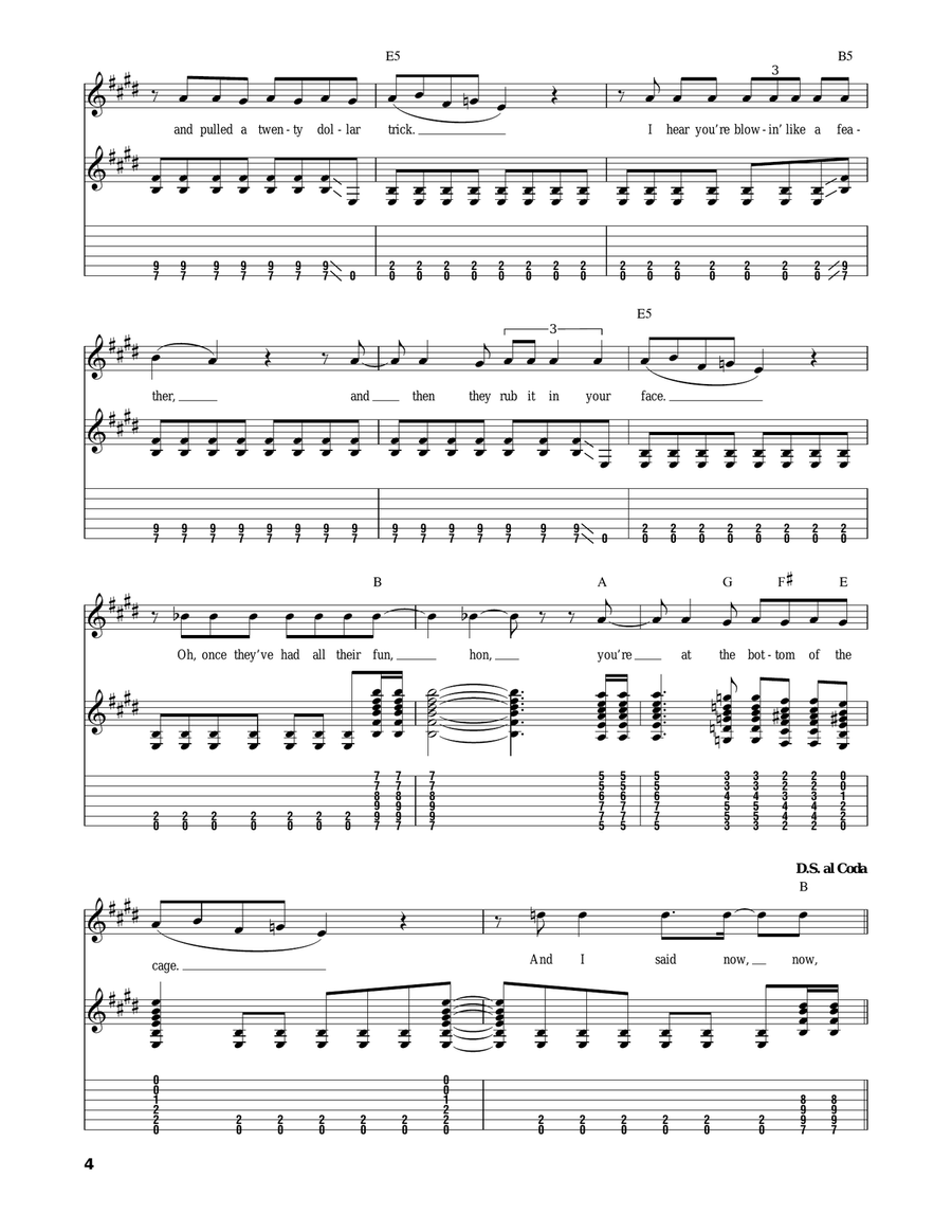 Red Morning Light Acoustic Guitar scores gallery preview page 4
