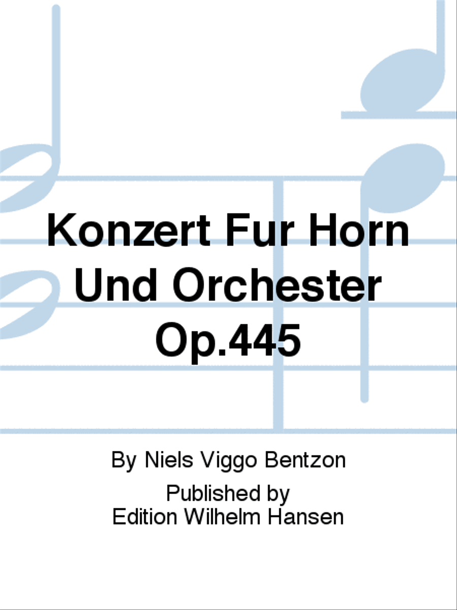 Konzert Für Horn Und Orchester Op.445 Piano scores gallery preview page 1