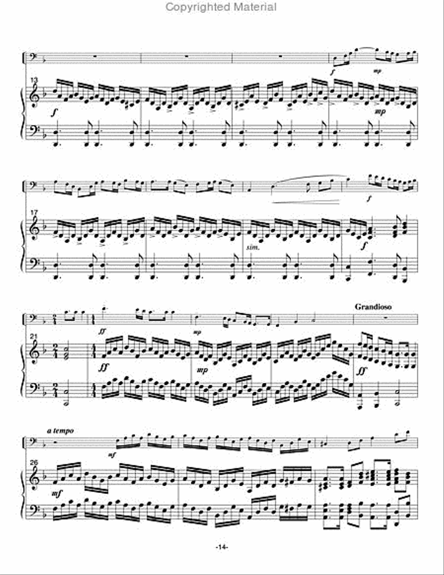 Concerto del Garda Euphonium scores gallery preview page 17
