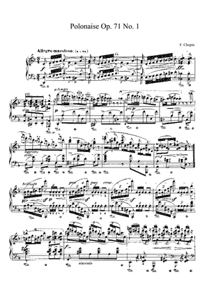 Chopin Polonaise Op. 71 No. 1 in F Minor