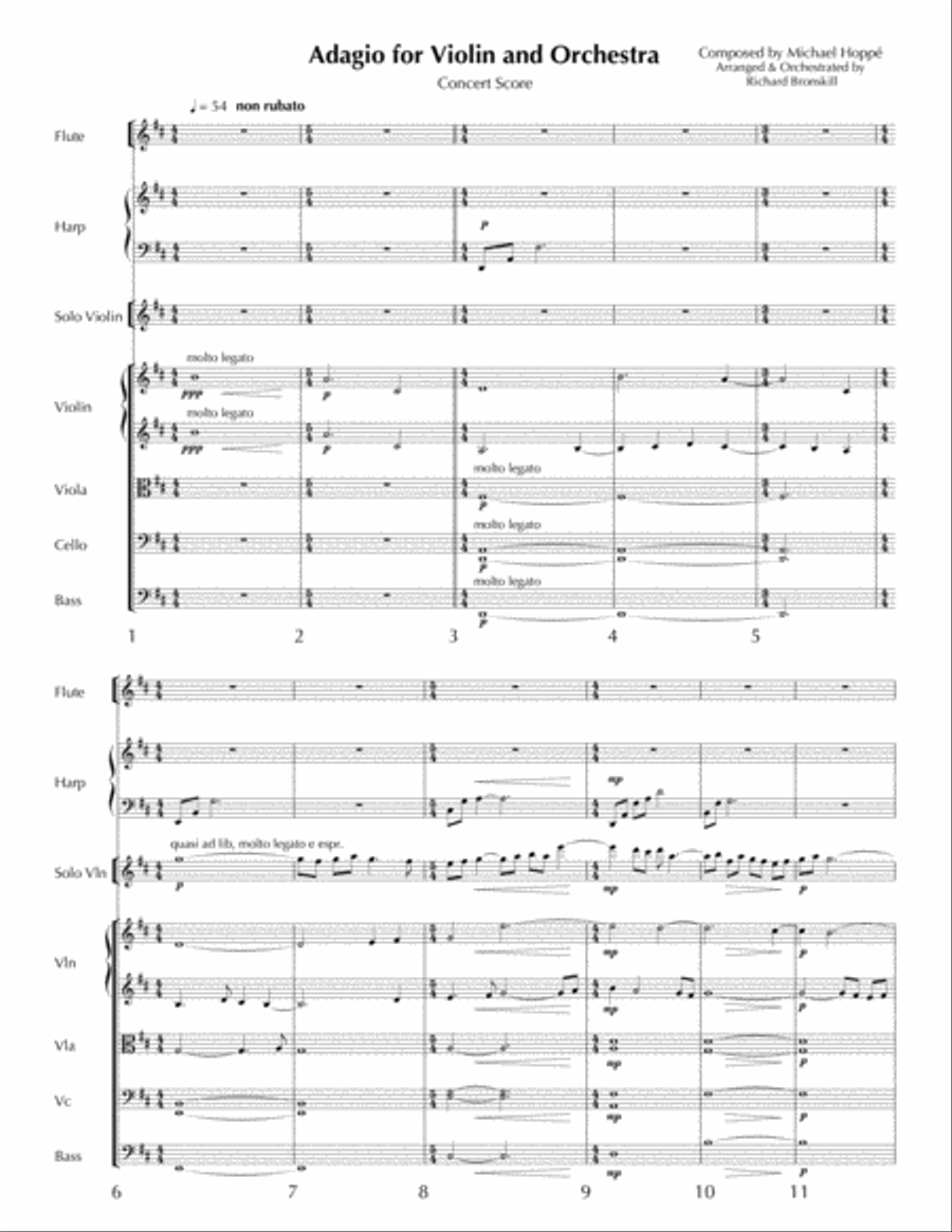 Romance for Violin and Orchestra Full Orchestra scores gallery preview page 1