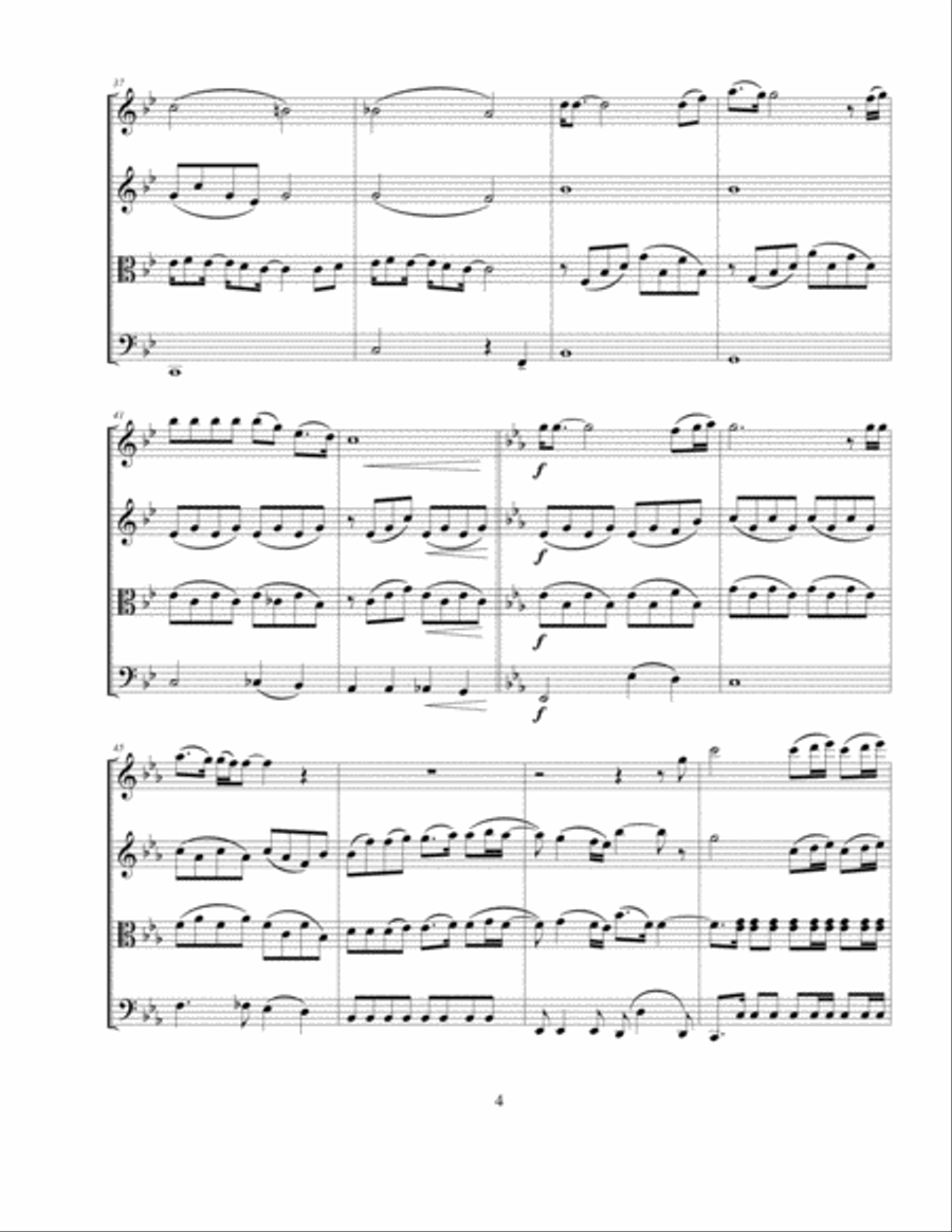 Bohemian Rhapsody String Quartet scores gallery preview page 4